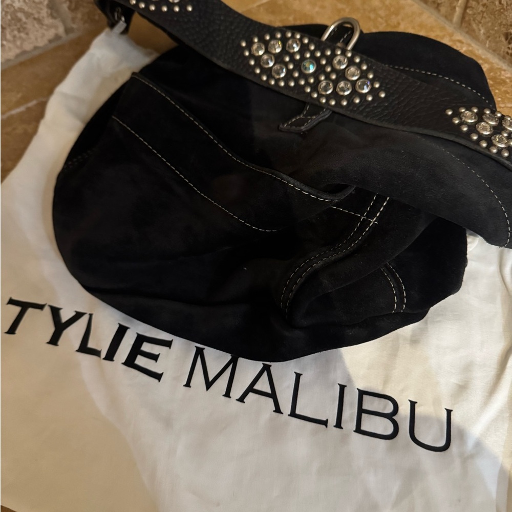 Tylie Malibu Black Studded Shoulder Bag